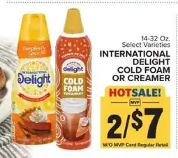 Food Lion INTERNATIONAL DELIGHT COLD FOAM OR CREAMER offer
