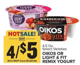 Food Lion OIKOS OR LIGHT & FIT REMIX YOGURT offer