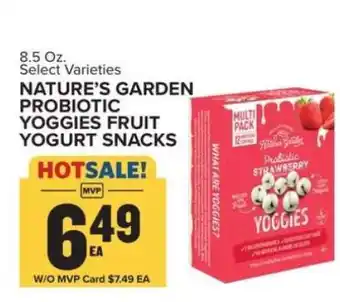 Food Lion NATURE’S GARDEN PROBIOTIC YOGGIES FRUIT YOGURT SNACKS offer