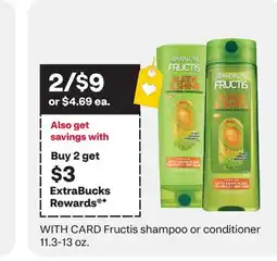 CVS Fructis shampoo or conditioner 11.3-13 oz offer