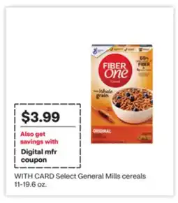 CVS Select General Mills cereals 11-19.6 oz offer