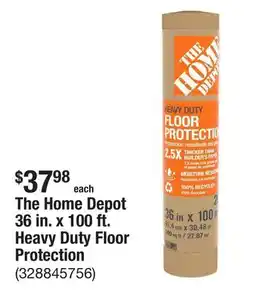 The Home Depot The Home Depot 36 in. x 100 ft. Heavy Duty Floor Protection offer