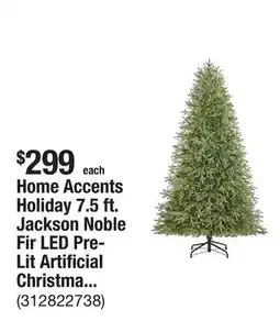 The Home Depot Home Accents Holiday 7.5 ft. Jackson Noble Fir LED Pre-Lit Artificial Christmas Tree T23 offer