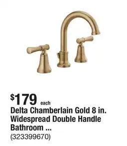 The Home Depot Delta Chamberlain Gold 8 in. Widespread Double Handle Bathroom Faucet in Champagne Bronze offer