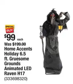 The Home Depot Home Accents Holiday 6.5 ft. Gruesome Grounds Animated LED Raven H17 offer