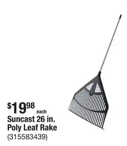 The Home Depot Suncast 26 in. Poly Leaf Rake offer
