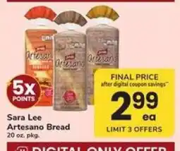 Safeway Sara Lee Artesano Bread offer