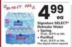 Safeway Signature SELECT refreshe Water offer