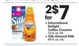 Safeway International Delight Coffee Creamer & Silk Almond Milk offer