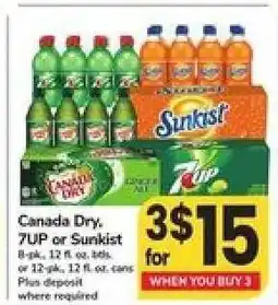 Safeway Canada Dry, 7UP or Sunkist offer