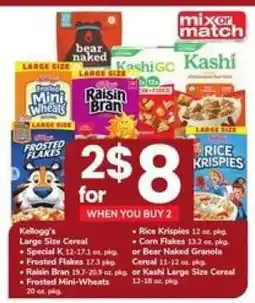 Safeway Kellogg's Large Size Cereal offer