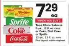 Safeway Topo Chico Sabores, Coke, Diet Coke or Sprite offer