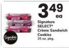 Safeway Signature SELECT Crème Sandwich Cookies offer