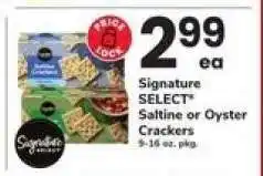 Safeway Signature SELECT Saltine or Oyster Crackers offer