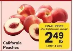 Safeway California Peaches offer