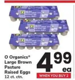 Safeway O Organics Large Brown Pasture Raised Eggs offer