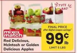 Safeway Red Delicious, McIntosh or Golden Delicious Apples offer