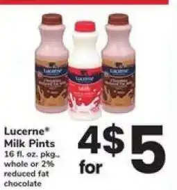 Safeway Lucerne Milk Pints offer