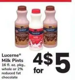 Safeway Lucerne Milk Pints offer