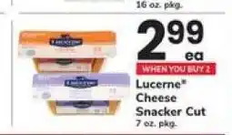 Safeway Lucerne Cheese Snacker Cut offer