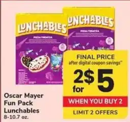 Safeway Oscar Mayer Fun Pack Lunchables offer