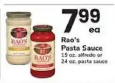 Safeway Rao's Pasta Sauce offer