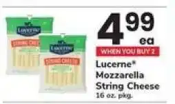 Safeway Lucerne Mozzarella String Cheese offer