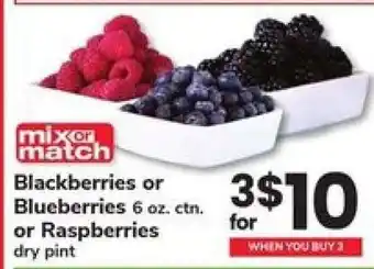 Safeway Blackberries, Blueberries or Raspberries offer