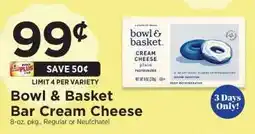 ShopRite Bowl & Basket Bar Cream Cheese offer