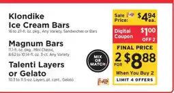 ShopRite Klondike Ice Cream Bars offer