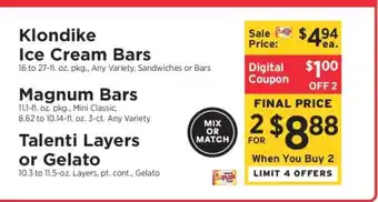 ShopRite Klondike Ice Cream Bars offer