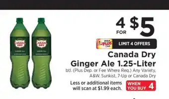 ShopRite Canada Dry Ginger Ale 1.25-Liter offer