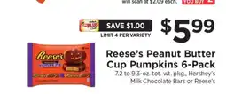 ShopRite Reese's Peanut Butter Cup Pumpkins 6-Pack offer