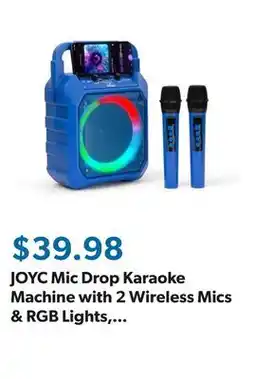 Sam's Club JOYC Mic Drop Karaoke Machine with 2 Wireless Mics & RGB Lights, Choose Color offer