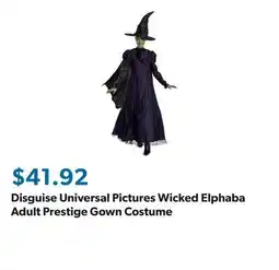 Sam's Club Disguise Universal Pictures Wicked Elphaba Adult Prestige Gown Costume offer
