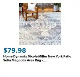 Sam's Club Home Dynamix Nicole Miller New York Patio Sofia Magnolia Area Rug - Navy Blue/Ivory offer