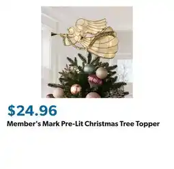 Sam's Club Member's Mark Pre-Lit Christmas Tree Topper offer