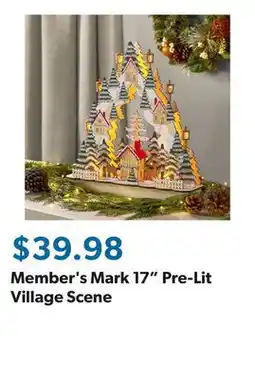 Sam's Club Member's Mark 17 Pre-Lit Village Scene offer