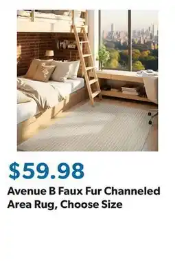 Sam's Club Avenue B Faux Fur Channeled Area Rug, Choose Size offer