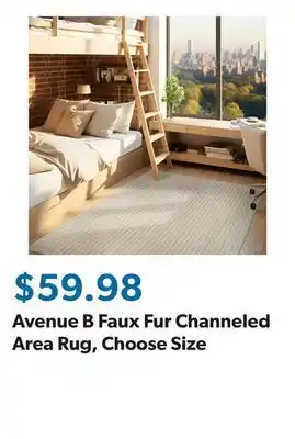 Sam's Club Avenue B Faux Fur Channeled Area Rug, Choose Size offer