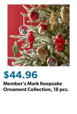 Sam's Club Member's Mark Keepsake Ornament Collection, 18 pcs offer