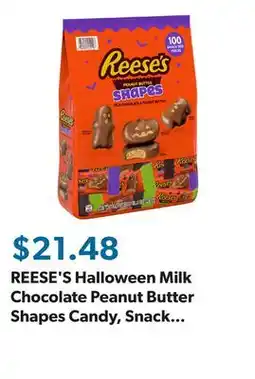 Sam's Club REESE'S Halloween Milk Chocolate Peanut Butter Shapes Candy, Snack Size, 100 pcs offer