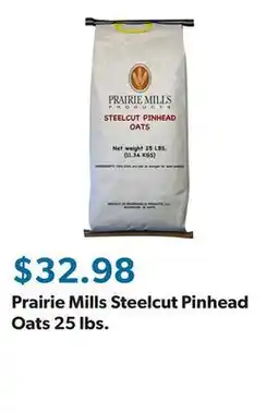 Sam's Club Prairie Mills Steelcut Pinhead Oats 25 lbs offer