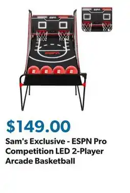 Sam's Club Sam's Exclusive - ESPN Pro Competition LED 2-Player Arcade Basketball offer