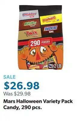 Sam's Club Mars Halloween Variety Pack Candy, 290 pcs offer