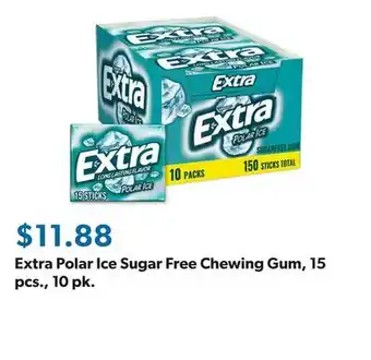 Sam's Club Extra Polar Ice Sugar Free Chewing Gum, 15 pcs., 10 pk offer