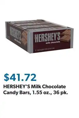 Sam's Club HERSHEY'S Milk Chocolate Candy Bars, 1.55 oz., 36 pk offer