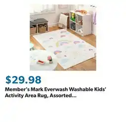 Sam's Club Member's Mark Everwash Washable Kids' Activity Area Rug, Assorted Colors & Sizes offer