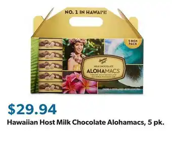 Sam's Club Hawaiian Host Milk Chocolate Alohamacs, 5 pk offer