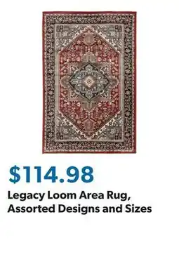 Sam's Club Legacy Loom Area Rug, Assorted Designs and Sizes offer